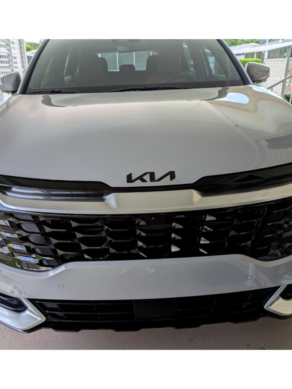 2023 2024 Kia Sportage Front Grill Letters Plastic Overlay in Matte Black